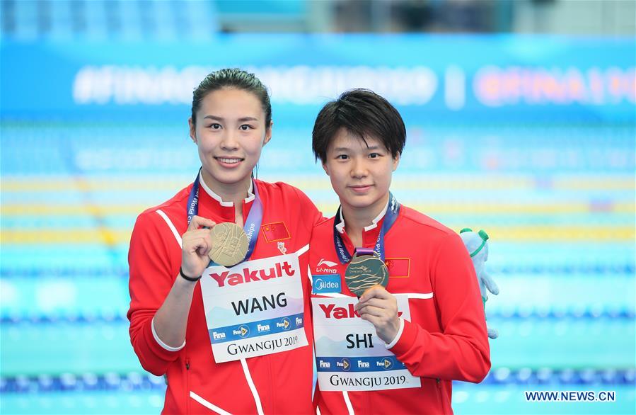 (SP)SOUTH KOREA-GUANGJU-FINA WORLD CHAMPIONSHIPS-WOMEN'S 3M SYNCHRO SPRINGBOARD