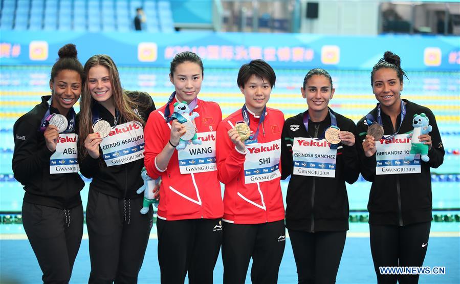 (SP)SOUTH KOREA-GUANGJU-FINA WORLD CHAMPIONSHIPS-WOMEN'S 3M SYNCHRO SPRINGBOARD