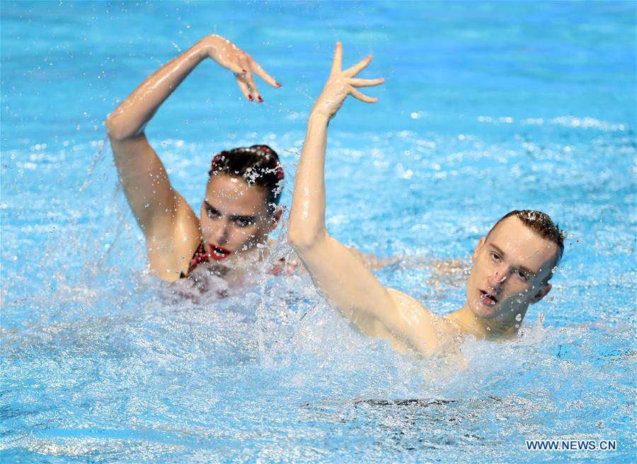 (SP)SOUTH KOREA-GWANGJU-FINA WORLD CHAMPIONSHIPS-ARTISTIC SWIMMING-MIXED DUET TECHNICAL