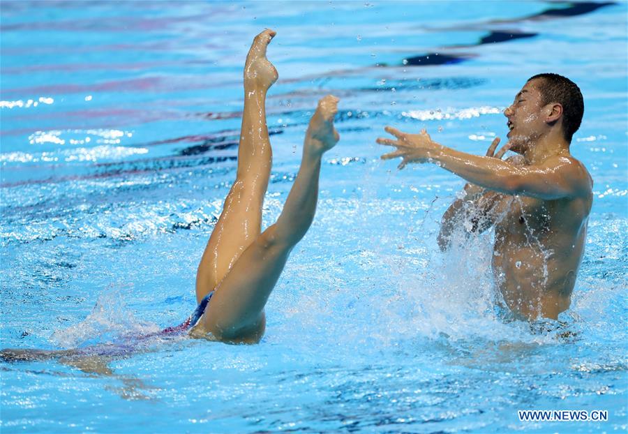 (SP)SOUTH KOREA-GWANGJU-FINA WORLD CHAMPIONSHIPS-ARTISTIC SWIMMING-MIXED DUET TECHNICAL