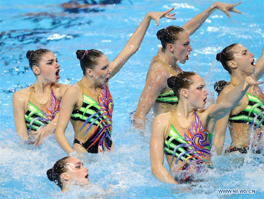(SP)SOUTH KOREA-GWANGJU-FINA WORLD CHAMPIONSHIPS-ARTISTIC SWIMMING-WOMEN TEAM HIGHLIGHT FINAL