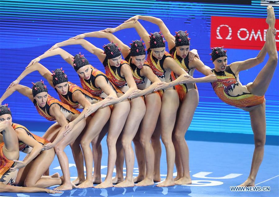 (SP)SOUTH KOREA-GWANGJU-FINA WORLD CHAMPIONSHIPS-ARTISTIC SWIMMING-WOMEN TEAM HIGHLIGHT FINAL