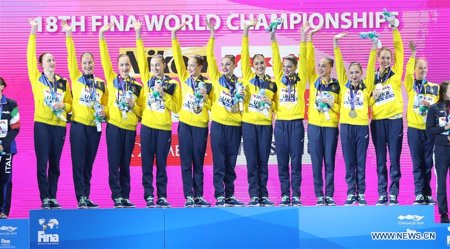 (SP)SOUTH KOREA-GWANGJU-FINA WORLD CHAMPIONSHIPS-ARTISTIC SWIMMING-WOMEN TEAM HIGHLIGHT FINAL