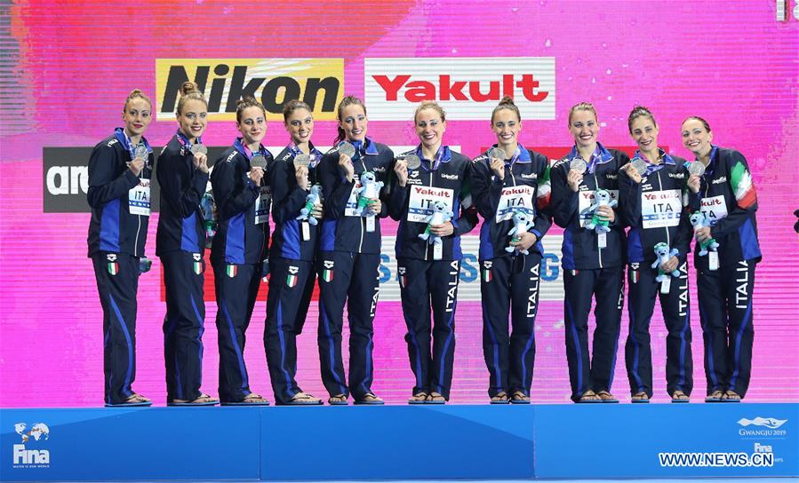 (SP)SOUTH KOREA-GWANGJU-FINA WORLD CHAMPIONSHIPS-ARTISTIC SWIMMING-WOMEN TEAM HIGHLIGHT FINAL