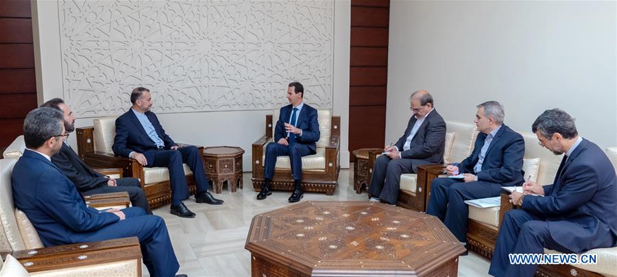 SYRIA-DAMASCUS-IRAN-OFFICIAL-MEETING