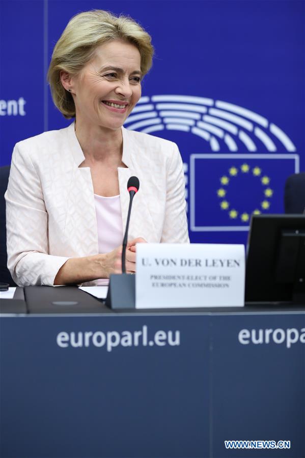 FRANCE-STRASBOURG-EUROPEAN COMMISSION-VON DER LEYEN-PRESIDENT-ELECT