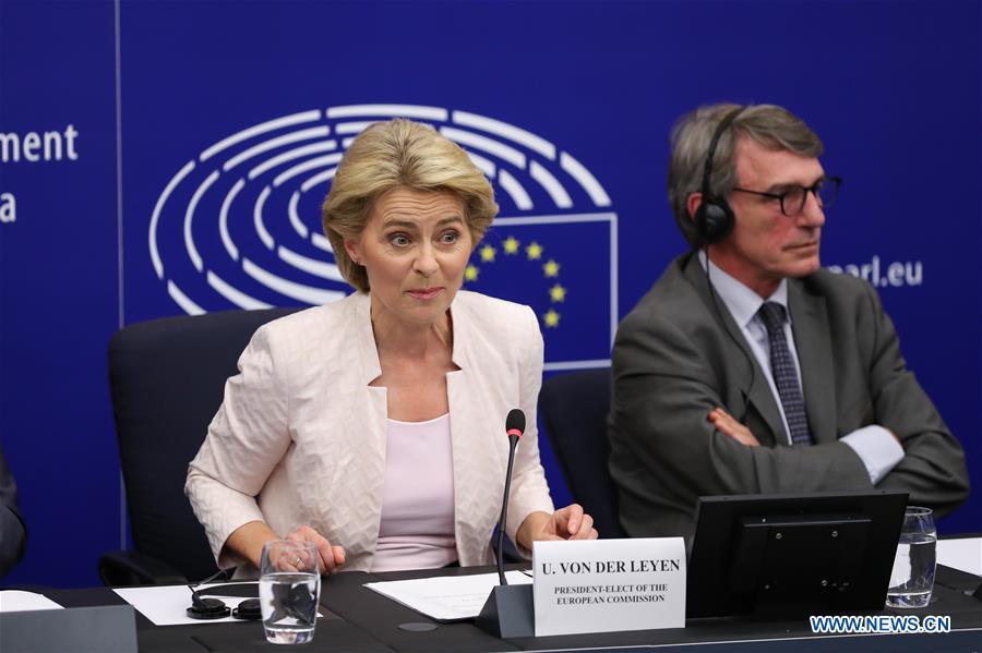 FRANCE-STRASBOURG-EUROPEAN COMMISSION-VON DER LEYEN-PRESIDENT-ELECT