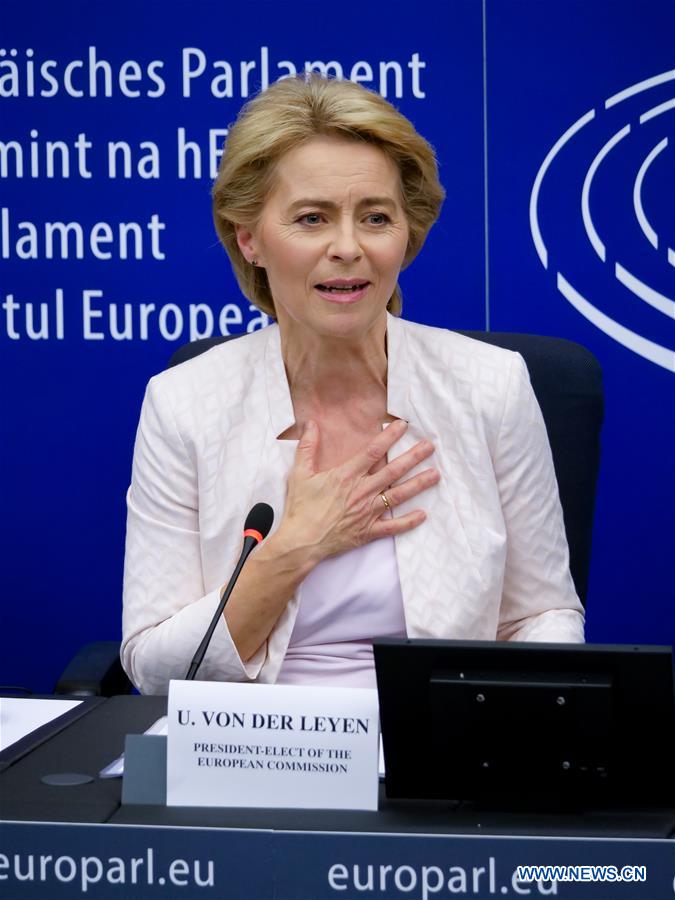FRANCE-STRASBOURG-EUROPEAN COMMISSION-VON DER LEYEN-PRESIDENT-ELECT