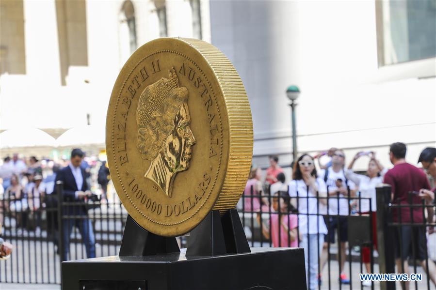 U.S.-NEW YORK-ONE TONNE GOLD COIN