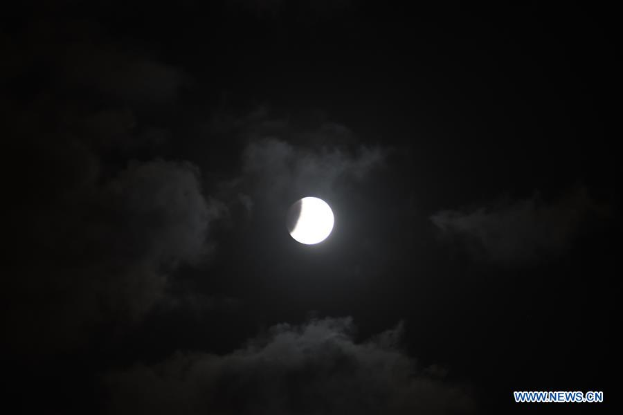 TUNISIA-TUNIS-PARTIAL LUNAR ECLIPSE