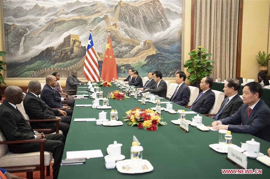 CHINA-BEIJING-LI ZHANSHU-LIBERIA-MEETING (CN)