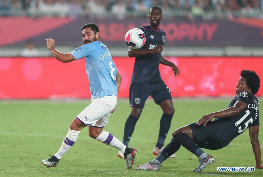 (SP)CHINA-NANJING-SOCCER-PREMIER LEAGUE-ASIA TROPHY-MANCHESTER CITY VS WEST HAM UNITED(CN)