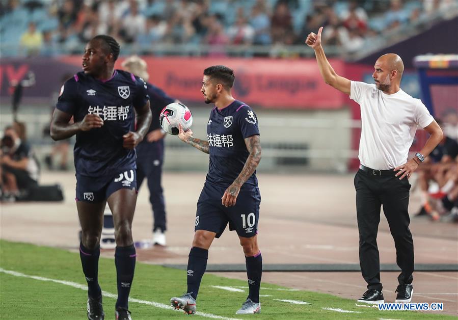(SP)CHINA-NANJING-SOCCER-PREMIER LEAGUE-ASIA TROPHY-MANCHESTER CITY VS WEST HAM UNITED(CN)