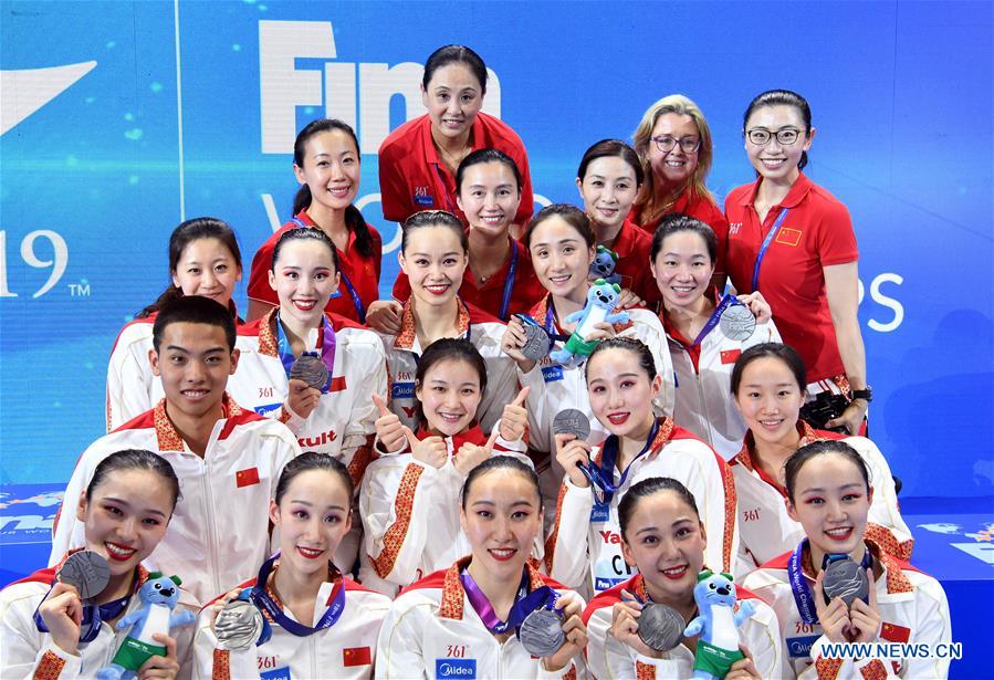 (SP)SOUTH KOREA-GWANGJU-FINA WORLD CHAMPIONSHIPS-ARTISTIC SWIMMING-WOMEN'S TEAM FREE (CN)