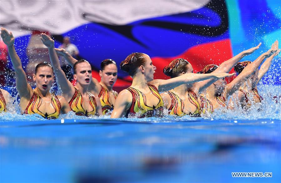 (SP)SOUTH KOREA-GWANGJU-FINA WORLD CHAMPIONSHIPS-ARTISTIC SWIMMING-WOMEN'S TEAM FREE (CN)