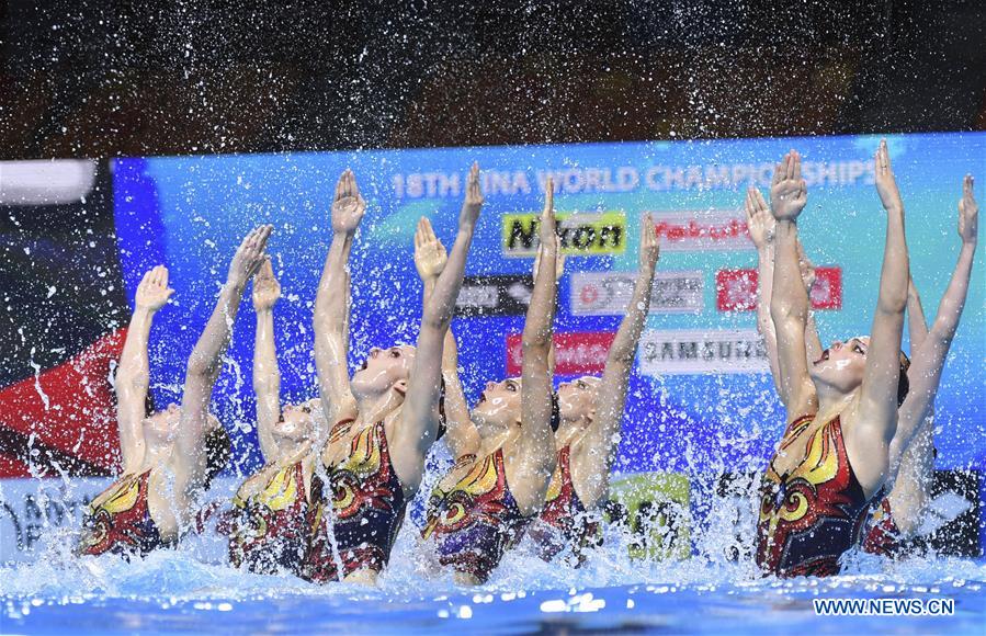 (SP)SOUTH KOREA-GWANGJU-FINA WORLD CHAMPIONSHIPS-ARTISTIC SWIMMING-WOMEN'S TEAM FREE (CN)