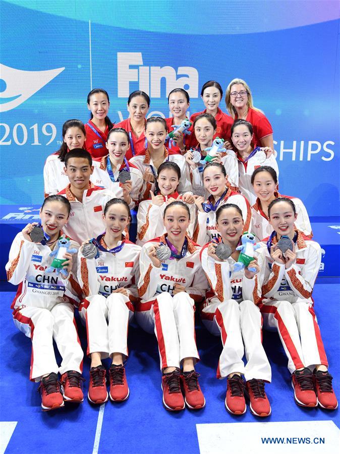 (SP)SOUTH KOREA-GWANGJU-FINA WORLD CHAMPIONSHIPS-ARTISTIC SWIMMING-WOMEN'S TEAM FREE (CN)