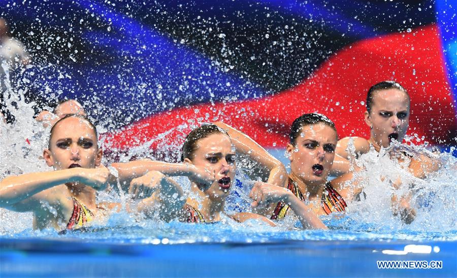 (SP)SOUTH KOREA-GWANGJU-FINA WORLD CHAMPIONSHIPS-ARTISTIC SWIMMING-WOMEN'S TEAM FREE (CN)