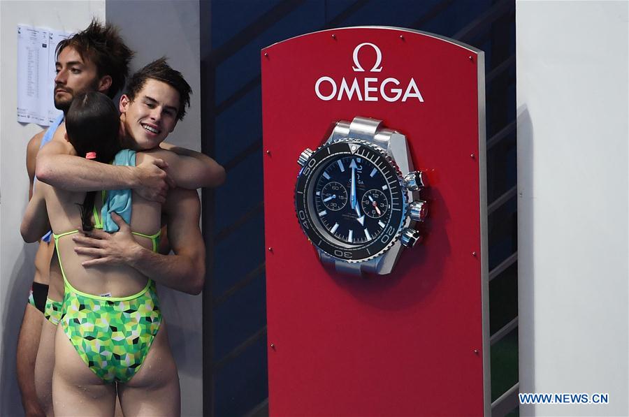 (SP)SOUTH KOREA-GWANGJU-FINA WORLD CHAMPIONSHIPS-DIVING-MIX 3M SYNCHRONISED