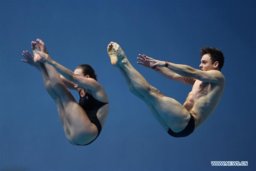 (SP)SOUTH KOREA-GWANGJU-FINA WORLD CHAMPIONSHIPS-DIVING-MIX 3M SYNCHRONISED