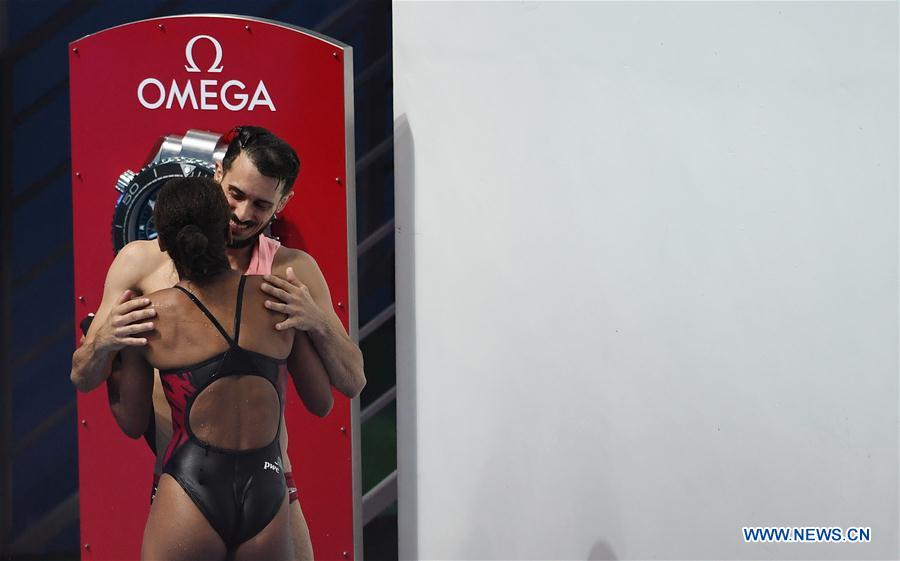 (SP)SOUTH KOREA-GWANGJU-FINA WORLD CHAMPIONSHIPS-DIVING-MIX 3M SYNCHRONISED