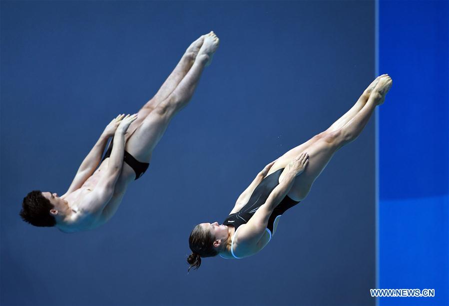 (SP)SOUTH KOREA-GWANGJU-FINA WORLD CHAMPIONSHIPS-DIVING-MIX 3M SYNCHRONISED