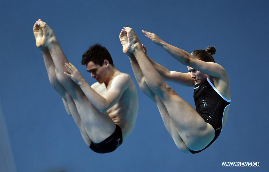(SP)SOUTH KOREA-GWANGJU-FINA WORLD CHAMPIONSHIPS-DIVING-MIX 3M SYNCHRONISED