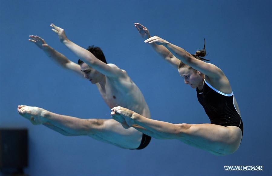 (SP)SOUTH KOREA-GWANGJU-FINA WORLD CHAMPIONSHIPS-DIVING-MIX 3M SYNCHRONISED