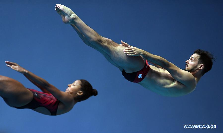 (SP)SOUTH KOREA-GWANGJU-FINA WORLD CHAMPIONSHIPS-DIVING-MIX 3M SYNCHRONISED