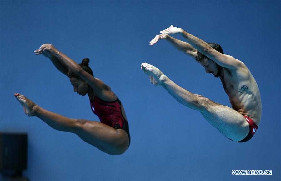 (SP)SOUTH KOREA-GWANGJU-FINA WORLD CHAMPIONSHIPS-DIVING-MIX 3M SYNCHRONISED