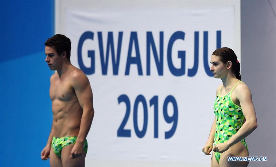(SP)SOUTH KOREA-GWANGJU-FINA WORLD CHAMPIONSHIPS-DIVING-MIX 3M SYNCHRONISED