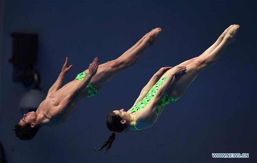 (SP)SOUTH KOREA-GWANGJU-FINA WORLD CHAMPIONSHIPS-DIVING-MIX 3M SYNCHRONISED