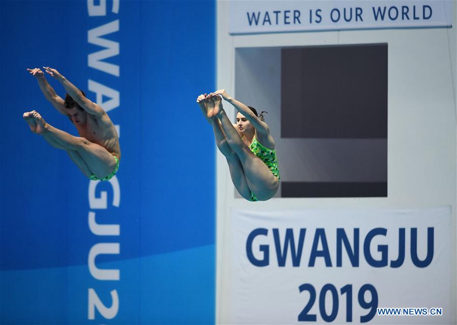 (SP)SOUTH KOREA-GWANGJU-FINA WORLD CHAMPIONSHIPS-DIVING-MIX 3M SYNCHRONISED