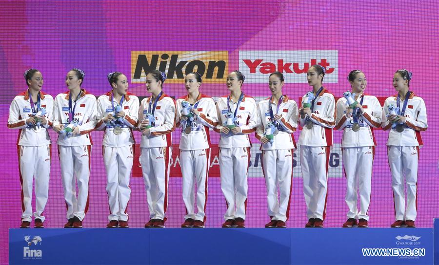 (SP)SOUTH KOREA-GWANGJU-FINA WORLD CHAMPIONSHIPS-ARTISTIC SWIMMING-WOMEN'S TEAM FREE COMBINATION