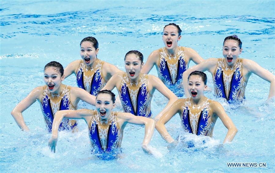 (SP)SOUTH KOREA-GWANGJU-FINA WORLD CHAMPIONSHIPS-ARTISTIC SWIMMING-WOMEN'S TEAM FREE COMBINATION