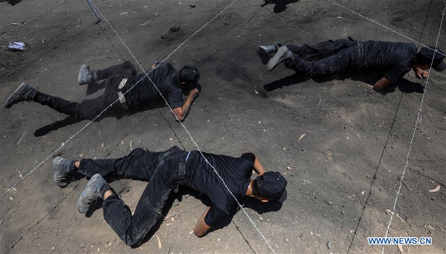 MIDEAST-GAZA-MILITARY-SUMMER-CAMP