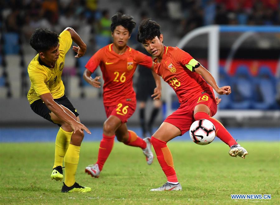 (SP)CHINA-HAIKOU-SOCCER-INTERNATIONAL YOUTH FOOTBALL TOURNAMENT-MALAYSIA VS CHINA (CN)