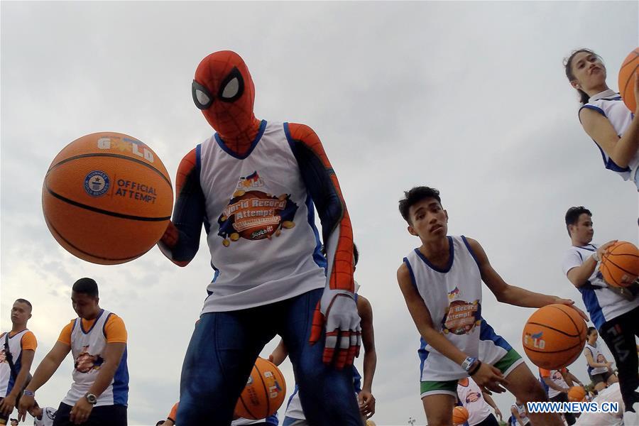 PHILIPPINES-PASAY CITY-BASKETBALL-WORLD RECORD-ATTEMPT