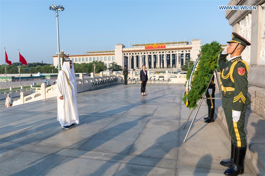 CHINA-BEIJING-CROWN PRINCE OF ABU DHABI-MONUMENT-TRIBUTE (CN)