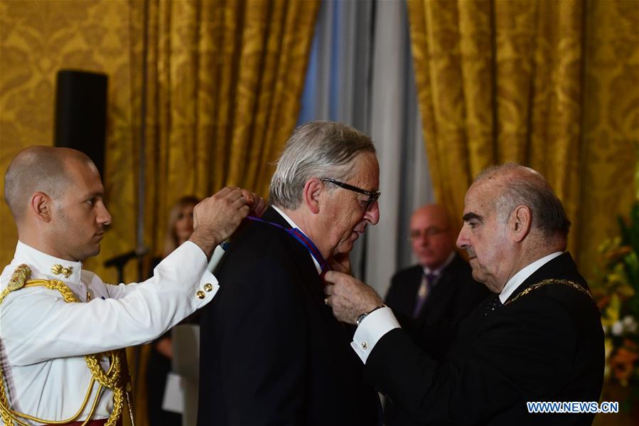 MALTA-VALLETTA-JUNCKER-NATIONAL ORDER OF MERIT