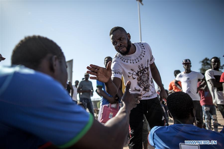 (SP)LIBYA-TRIPOLI-FOOTBALL-MIGRANTS
