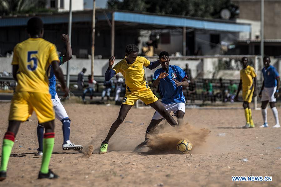 (SP)LIBYA-TRIPOLI-FOOTBALL-MIGRANTS