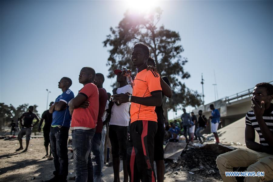 (SP)LIBYA-TRIPOLI-FOOTBALL-MIGRANTS