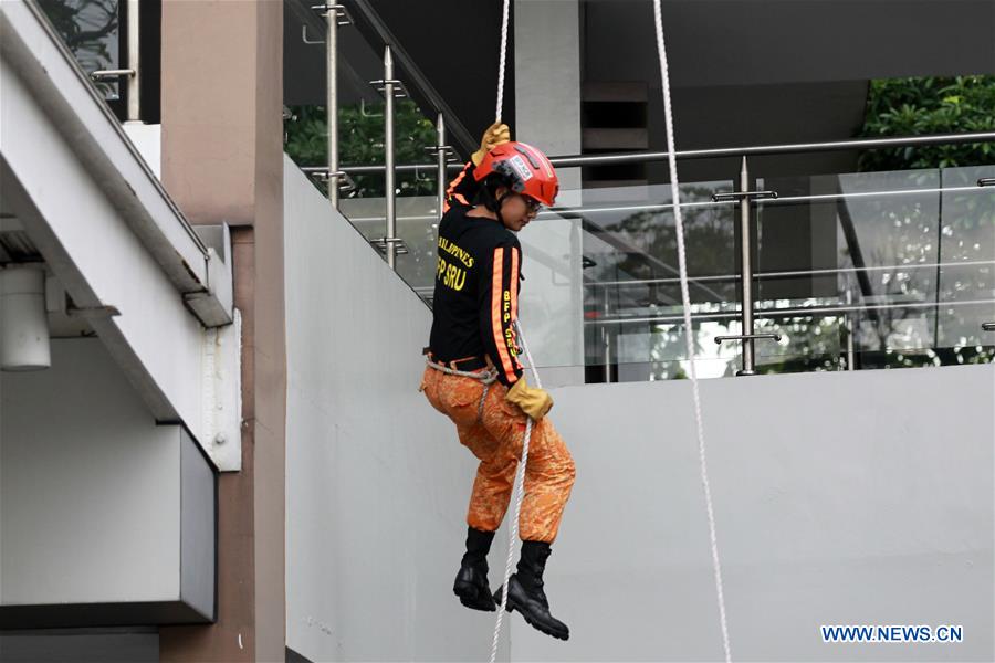 PHILIPPINES-QUEZON-EARTHQUAKE DRILL