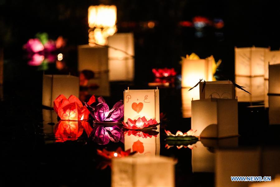 RUSSIA-MOSCOW-WATER LANTERNS FESTIVAL