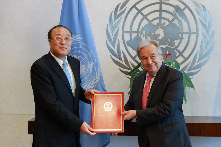 UN-CHINA-NEW AMBASSADOR-CREDENTIALS
