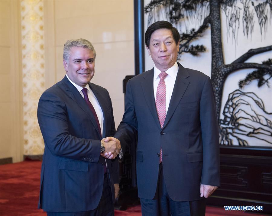 CHINA-BEIJING-LI ZHANSHU-COLOMBIAN PRESIDENT-MEETING (CN)
