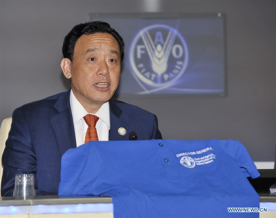 ITALY-ROME-FAO CHIEF-HANDOVER-QU DONGYU-JOSE GRAZIANO DA SILVA