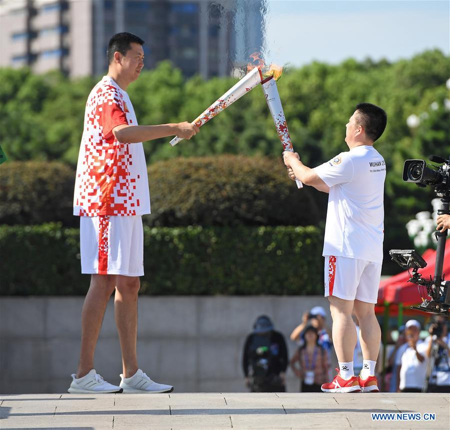 (SP)CHINA-NANCHANG-7TH MILITARY WORLD GAMES-FLAME LIGHTING CEREMONY AND TORCH RELAY
