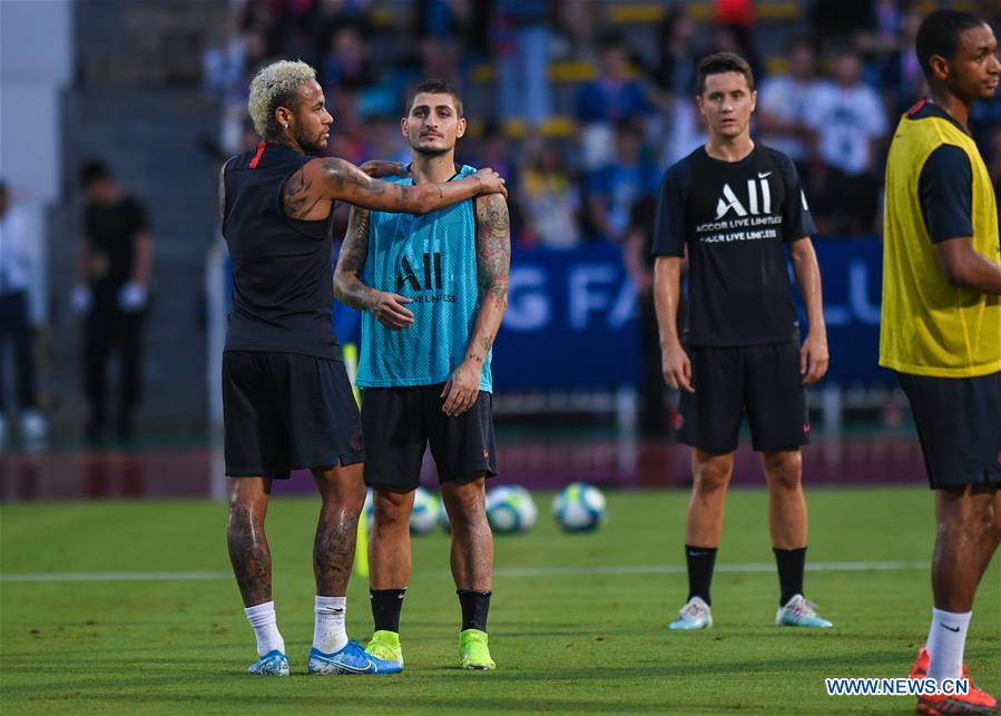 (SP)CHINA-SHENZHEN-FOOTBALL-CHAMPIONS TROPHY-PSG-TRAINING(CN)